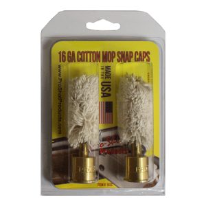 Pro Shot Brass Snap Caps W/ Wool Mops 16 Gauge 2pk